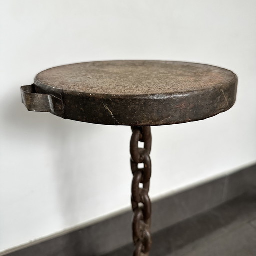 Table d'appoint brutaliste Mid Century - Anchor Chain