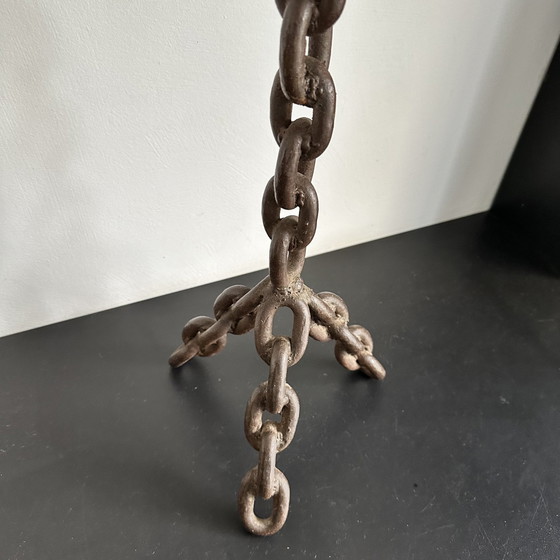 Image 1 of Table d'appoint brutaliste Mid Century - Anchor Chain
