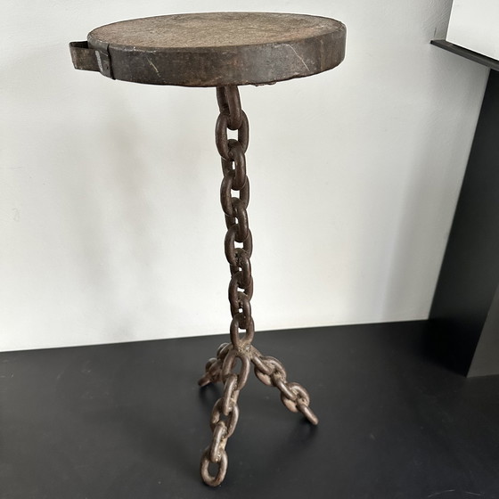 Image 1 of Table d'appoint brutaliste Mid Century - Anchor Chain
