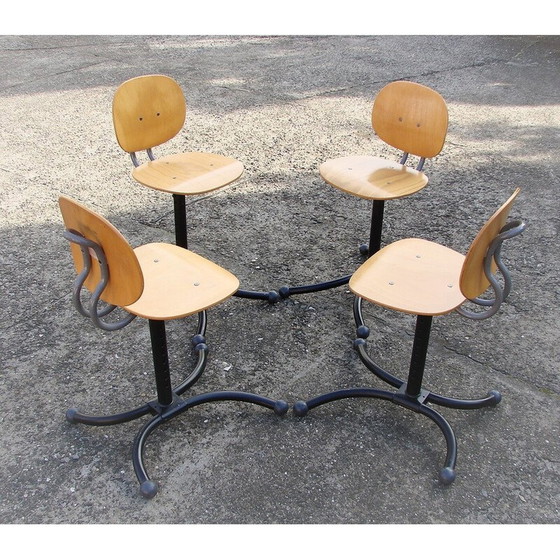 Image 1 of Ensemble de 4 chaises Kinnarps vintage, 1970