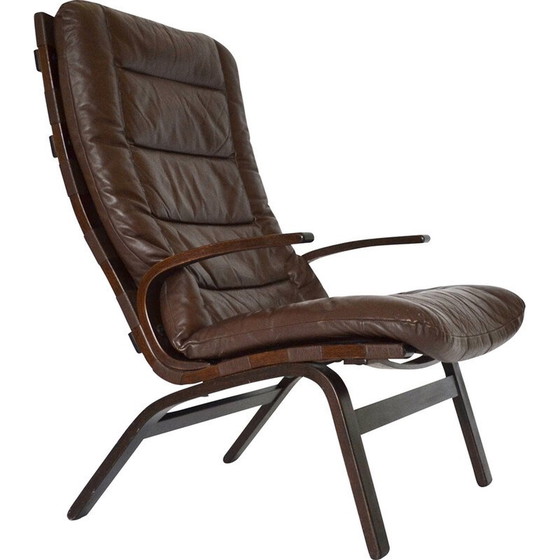 Image 1 of Fauteuil en cuir vintage Kleppe, Danemark 1970