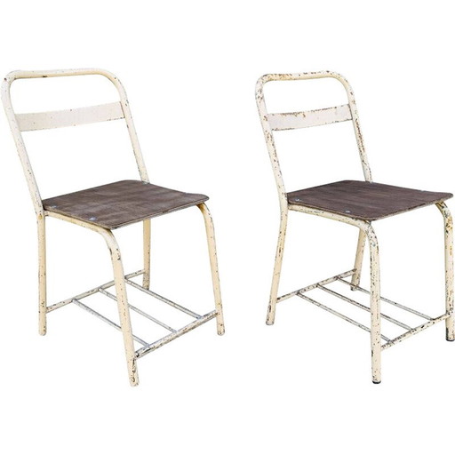 Paire de chaises d'embarquement vintage