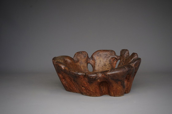 Image 1 of Chaise en bois massif sculpté, 1970