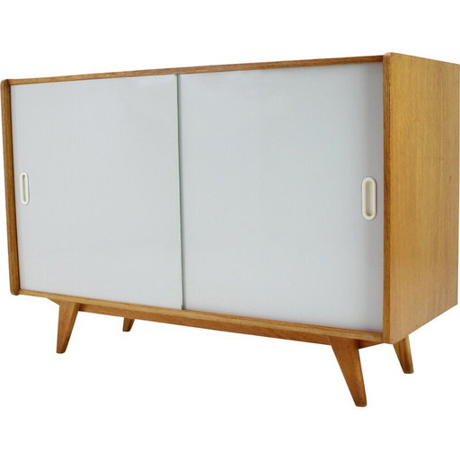 Commode vintage en chêne et plastique par Jiri Jiroutek, Tchécoslovaquie 1960