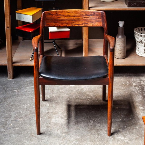 Image 1 of Fauteuil vintage en bois de rose pour Scantic, 1960