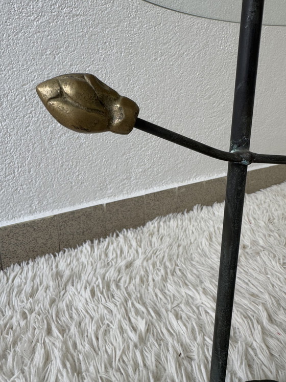 Image 1 of Table Basse Nénuphars Bronze Vintage