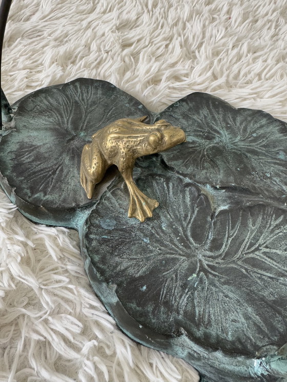 Image 1 of Table Basse Nénuphars Bronze Vintage