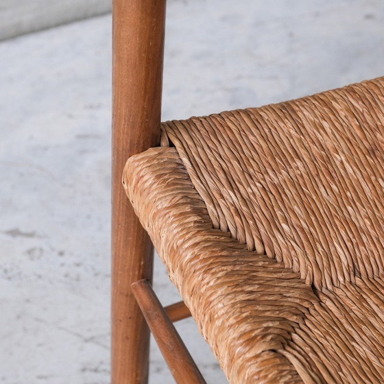 Image 1 of Ensemble de 4 chaises vintage par Charlotte Perriand pour Robert Sentou, France 1870