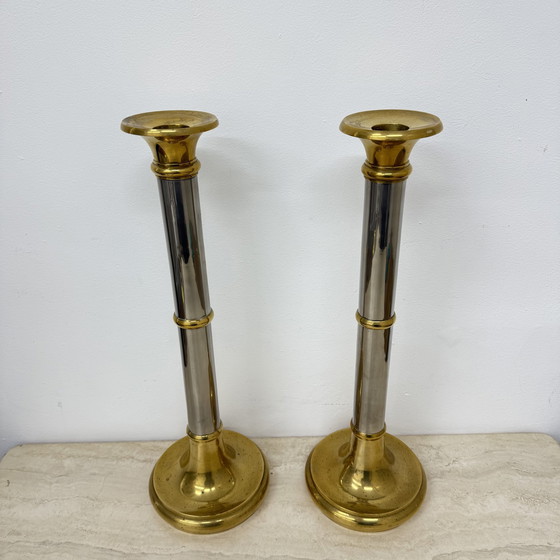 Image 1 of Lot de 2 grands bâtons de bougie Gunther Lambert Design , 1970S
