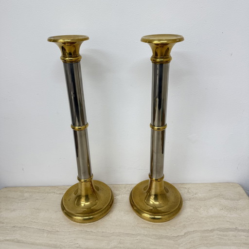 Lot de 2 grands bâtons de bougie Gunther Lambert Design , 1970S