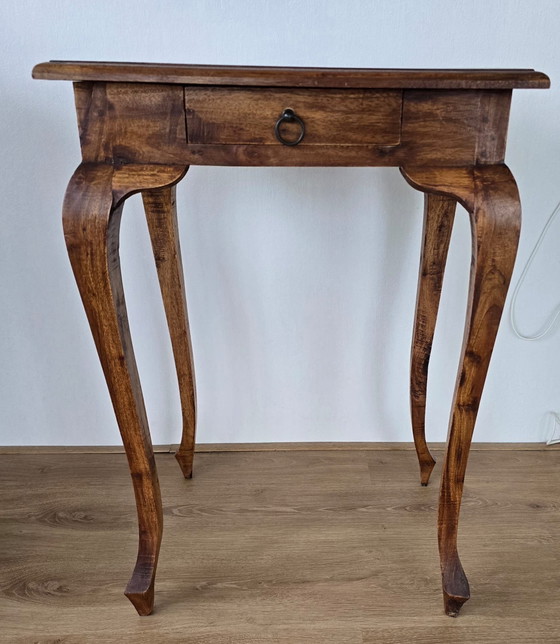 Image 1 of Table de jeu Biedermeier avec tiroir