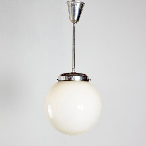 Image 1 of Lampe pendante en verre vintage 1970