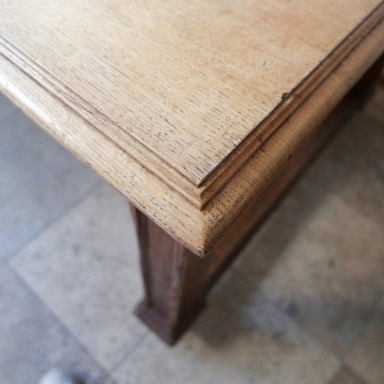 Image 1 of Table de réfectoire vintage en chêne anglais, 1920