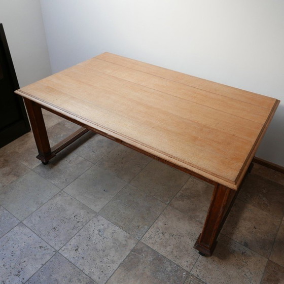 Image 1 of Table de réfectoire vintage en chêne anglais, 1920
