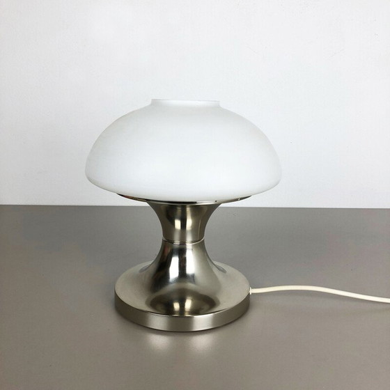 Image 1 of Lampe de table Sputnik en forme de champignon avec abat-jour opale Italie 1970