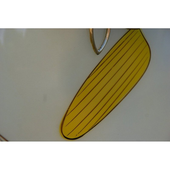 Image 1 of Lampe suspendue en verre allemande du milieu du siècle, années 1950