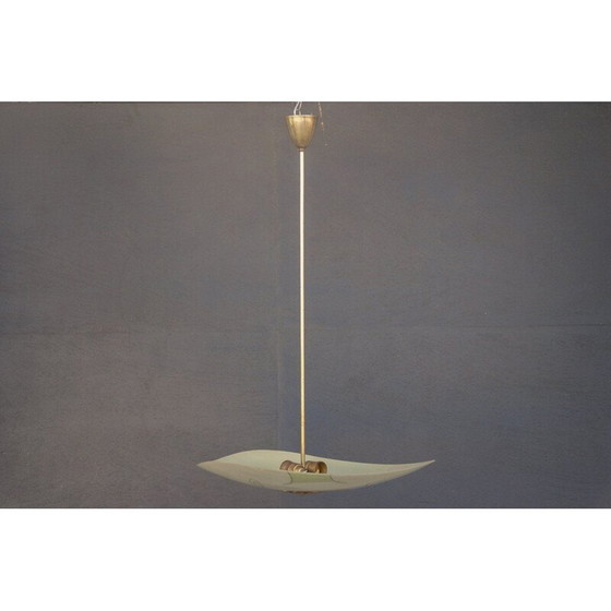 Image 1 of Lampe suspendue en verre allemande du milieu du siècle, années 1950