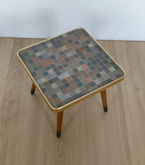 Image 1 of Table d'appoint Sixties avec plateau en céramique