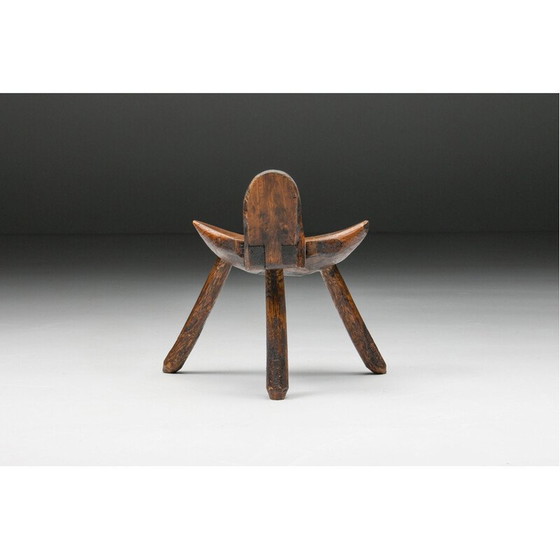 Image 1 of Tabouret tripode rustique Wabi Sabi, 1940s