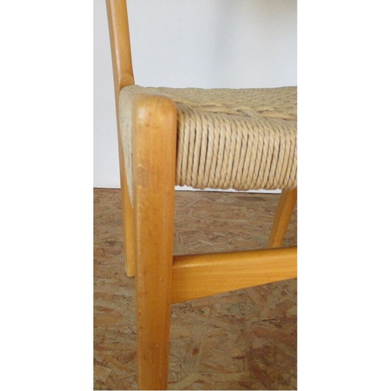 Image 1 of Ensemble de 4 chaises vintage en hêtre, Suède