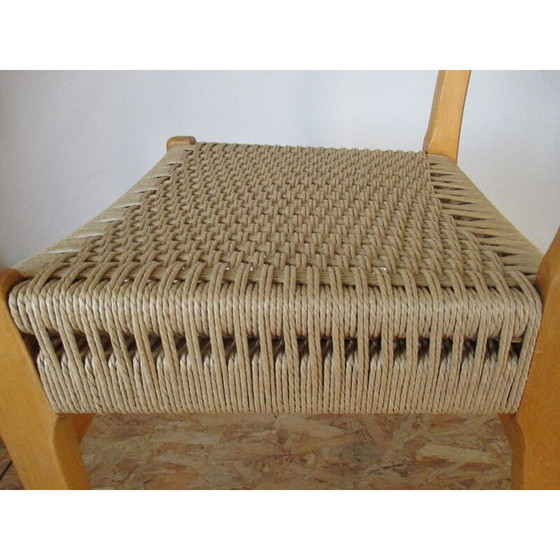 Image 1 of Ensemble de 4 chaises vintage en hêtre, Suède
