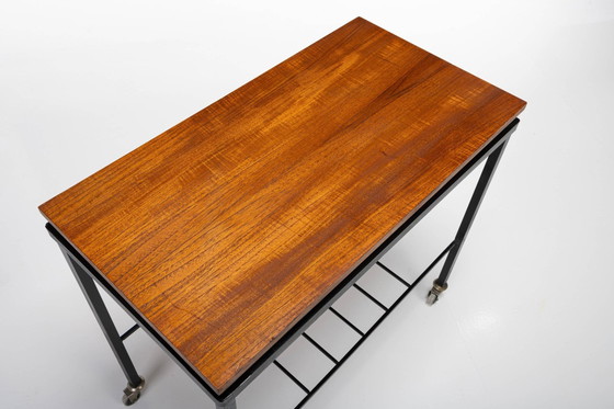 Image 1 of Chariot vintage en métal et teck, 1960S