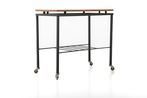 Image 1 of Chariot vintage en métal et teck, 1960S