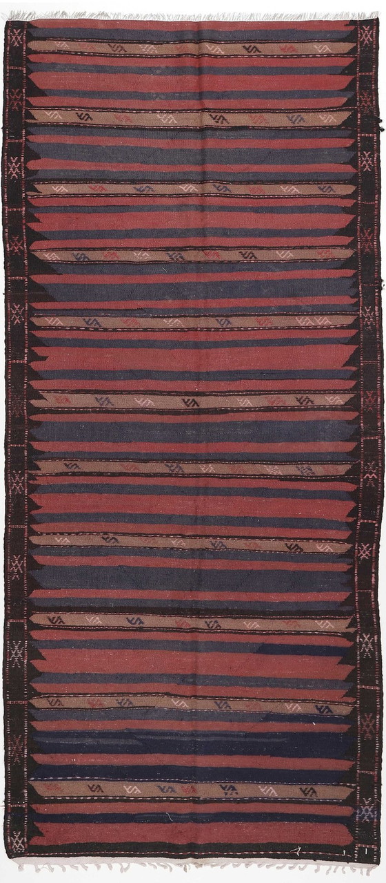 Image 1 of Original Modern Style Kilim Deko Design 370 X 160 Cm Top Condition