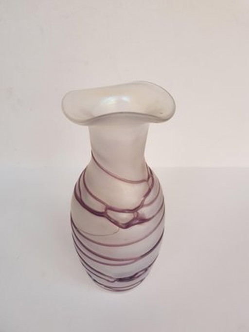 Vase de Bohème soufflé à la main par Freiherr Poschinger, 1920S