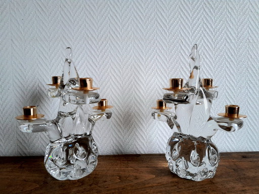 2X Chandeliers Cristal Schneider 1950