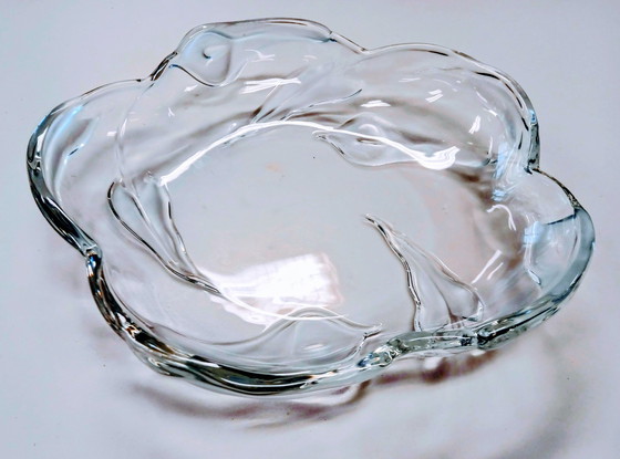 Image 1 of Mikasa Crystal Flair Tivoli Calla Lilly Round Fruit Bowl From Germany