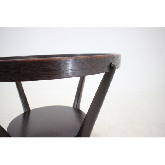 Image 1 of Table basse vintage en chêne et verre par Karel Koelka et Antonin Kropàek, Tchécoslovaquie 1960