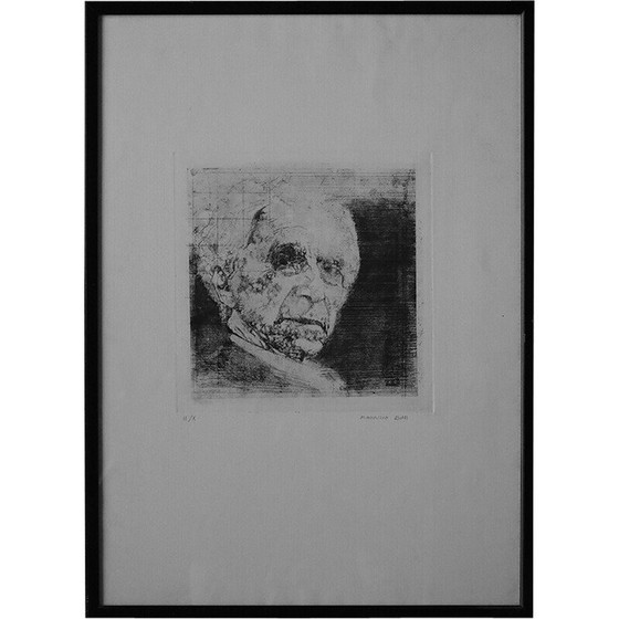 Image 1 of Peinture vintage sur papier de Maurizio Bini, 1960