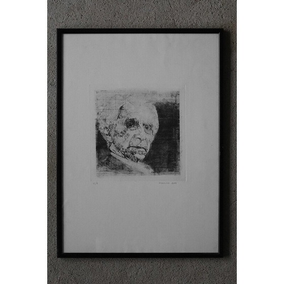 Image 1 of Peinture vintage sur papier de Maurizio Bini, 1960