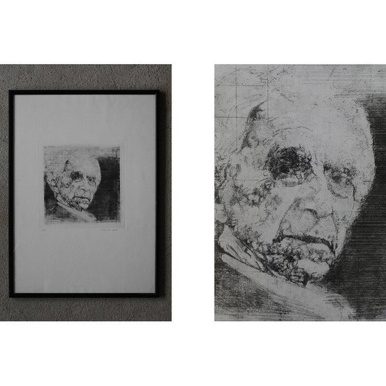 Image 1 of Peinture vintage sur papier de Maurizio Bini, 1960