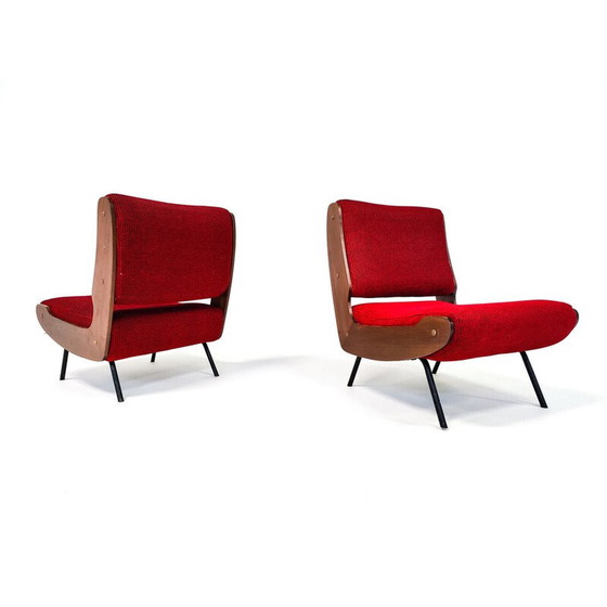 Image 1 of Paire de fauteuils Mid Century 836 par Gianfranco Frattini pour Cassina, Italie années 1950