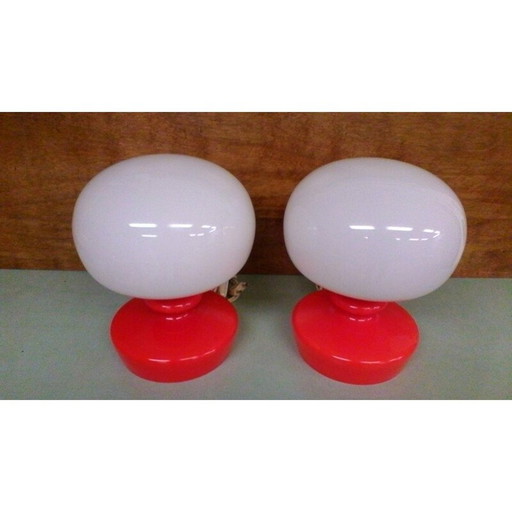 Paire de lampes de table vintage par Kamenicky Šenov, Tchécoslovaquie 1970