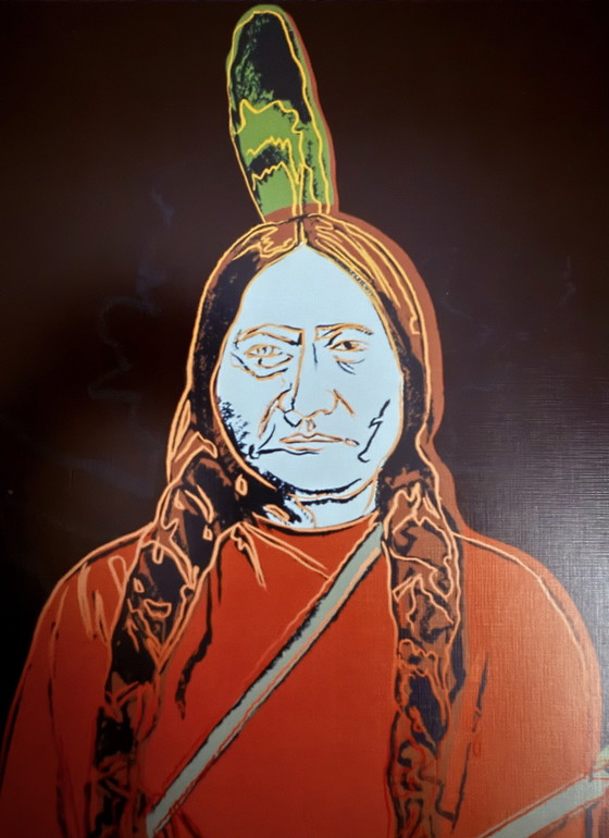 Image 1 of Andy Warhol : "Sitting Bull, 1986". ©2007 Fondation Andy Warhol pour les arts visuels, New York.