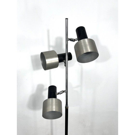 Image 1 of Lampadaire à trois bras en marbre et métal du milieu du siècle, Italie, années 1960