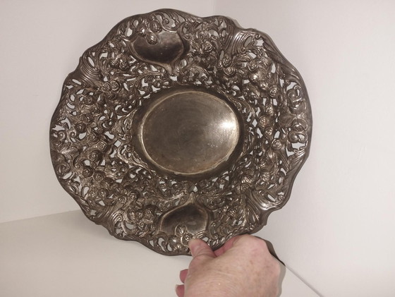 Image 1 of Grande Et Élégante Corbeille, Centre De Table Ancien