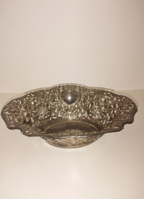 Image 1 of Grande Et Élégante Corbeille, Centre De Table Ancien