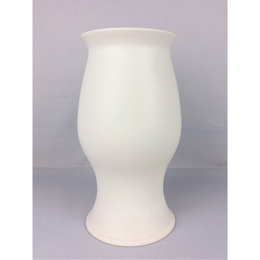 Vase vintage en céramique blanche de Franco Pozzi, 1970