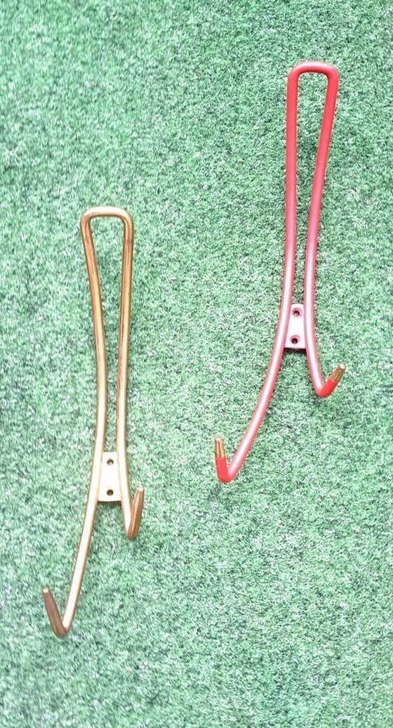 Image 1 of 5x Crochets muraux incurvés, 1950S