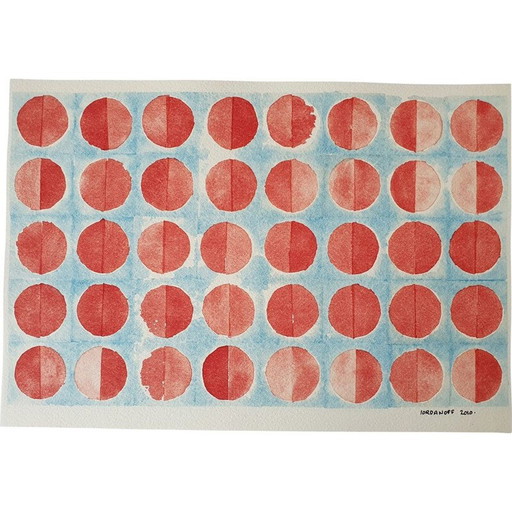 Aquarelle sur papier vintage n 549 Jérémie Iordanoff, 2010