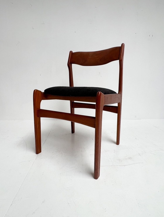 Image 1 of Ensemble de 6 chaises design re-tapissées par Burchardt Nielsen, années 1960