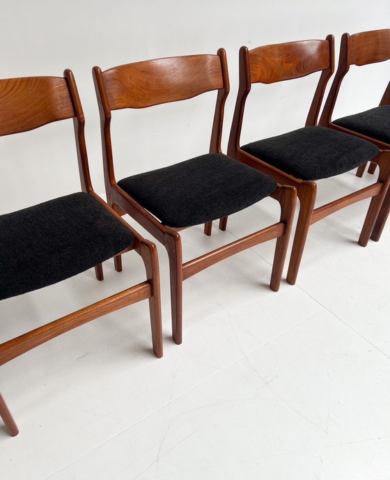 Image 1 of Ensemble de 6 chaises design re-tapissées par Burchardt Nielsen, années 1960