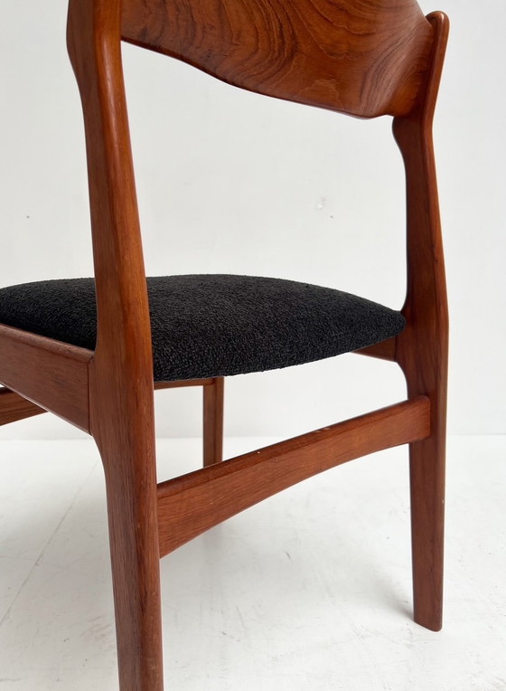 Image 1 of Ensemble de 6 chaises design re-tapissées par Burchardt Nielsen, années 1960