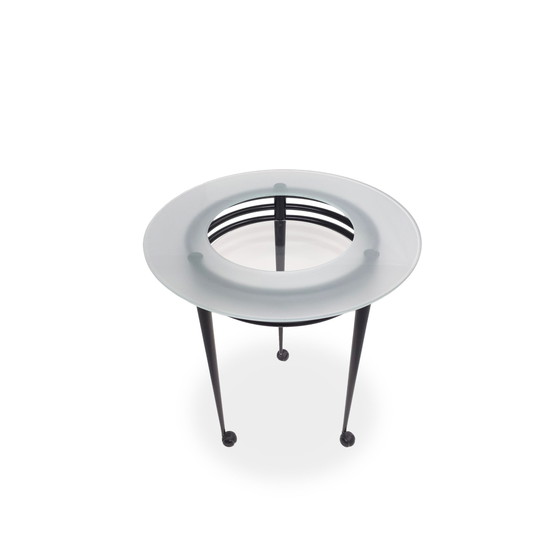 Image 1 of Artelano Luna Table de bar | Table à socle vintage à roulettes