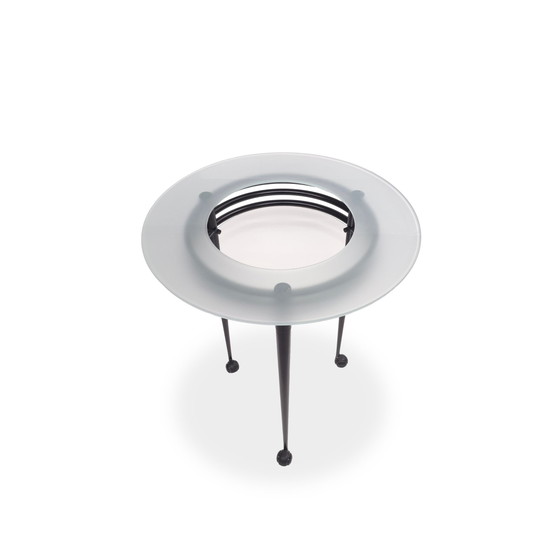 Image 1 of Artelano Luna Table de bar | Table à socle vintage à roulettes