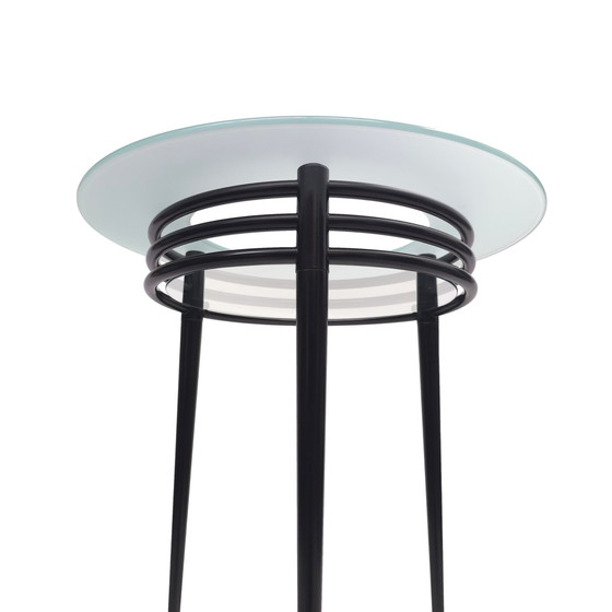 Image 1 of Artelano Luna Table de bar | Table à socle vintage à roulettes